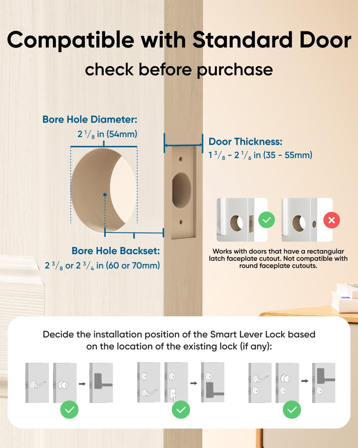 Eufy Smart Lock C33 - Keyless Entry Fingerprint Door Lock with Handle, Wi-Fi Remote Control, IP53 Waterproof, Perfect for Front Doors and Bedrooms - Sleek Black Design