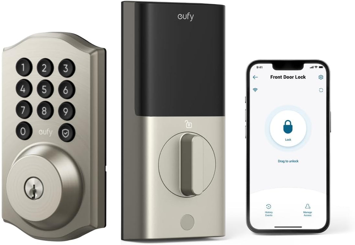Smart Lock C30 - Keyless Entry Deadbolt with Built-In WiFi, Easy Installation & App Control, BHMA Grade 3 Security
