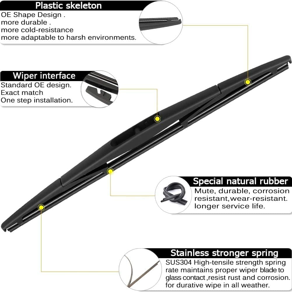 Premium Windshield Wiper Blade Set for Subaru Crosstrek & Impreza (26"+16"+12") - Original Factory Quality Replacement (Pack of 3)