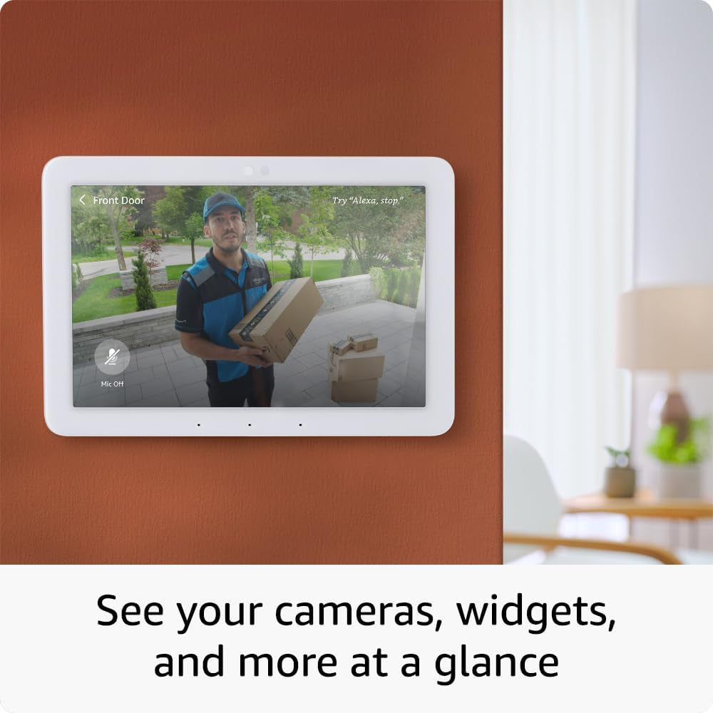 Echo Hub 8-Inch Smart Home Control Panel with Alexa Compatibility for Thousands of Devices