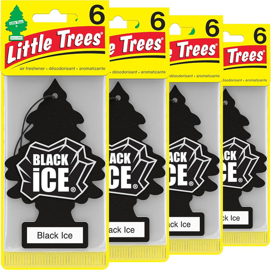 Long-Lasting Black Ice Car Air Freshener - 24 Hanging Tree Scents for Auto & Home