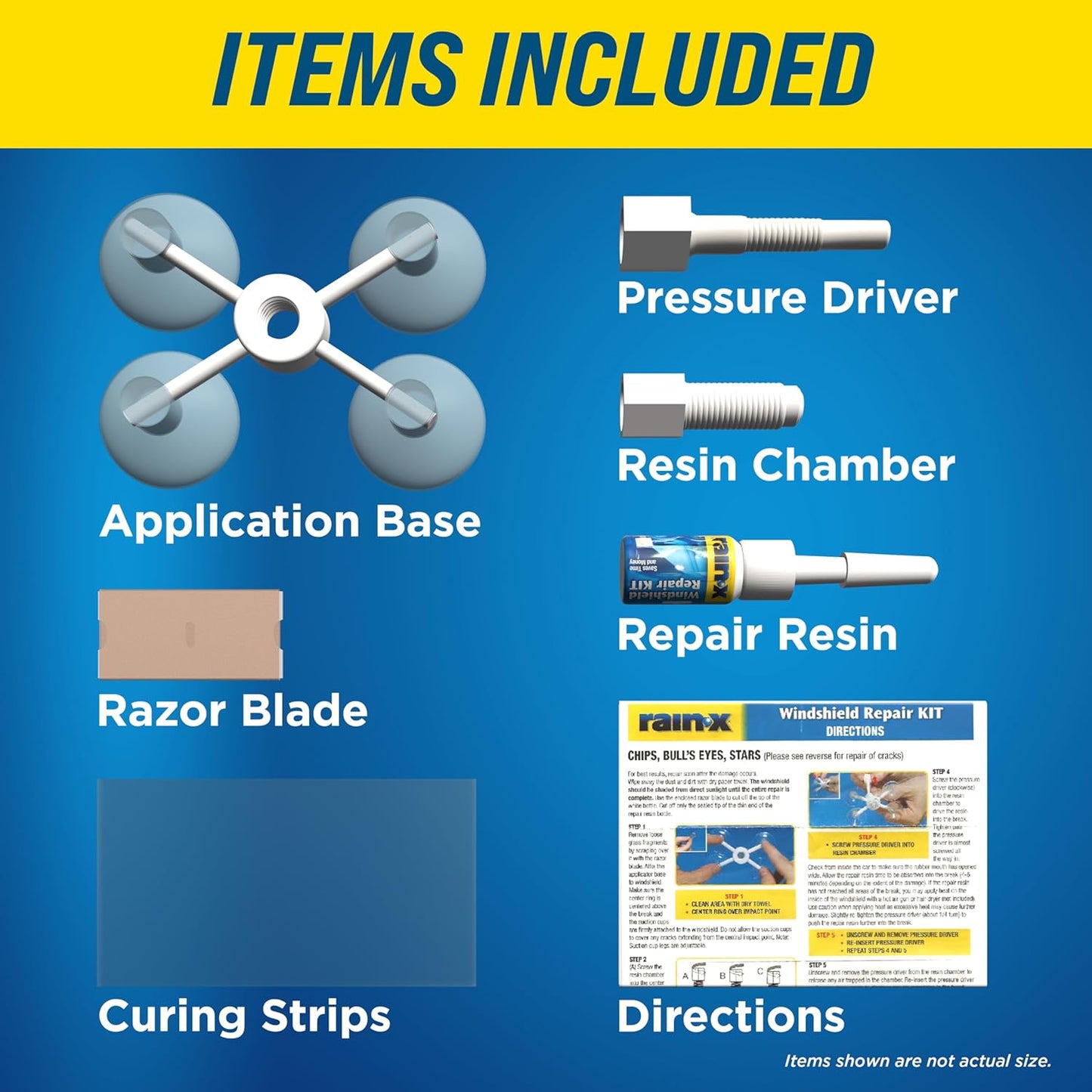 600001 Windshield Repair Kit - Quick and Easy Durable Resin Based Windshield Repair Kit for Chips and Cracks, Good for round Damage below 1" in Diameter and Cracks Smaller than 12" in Length