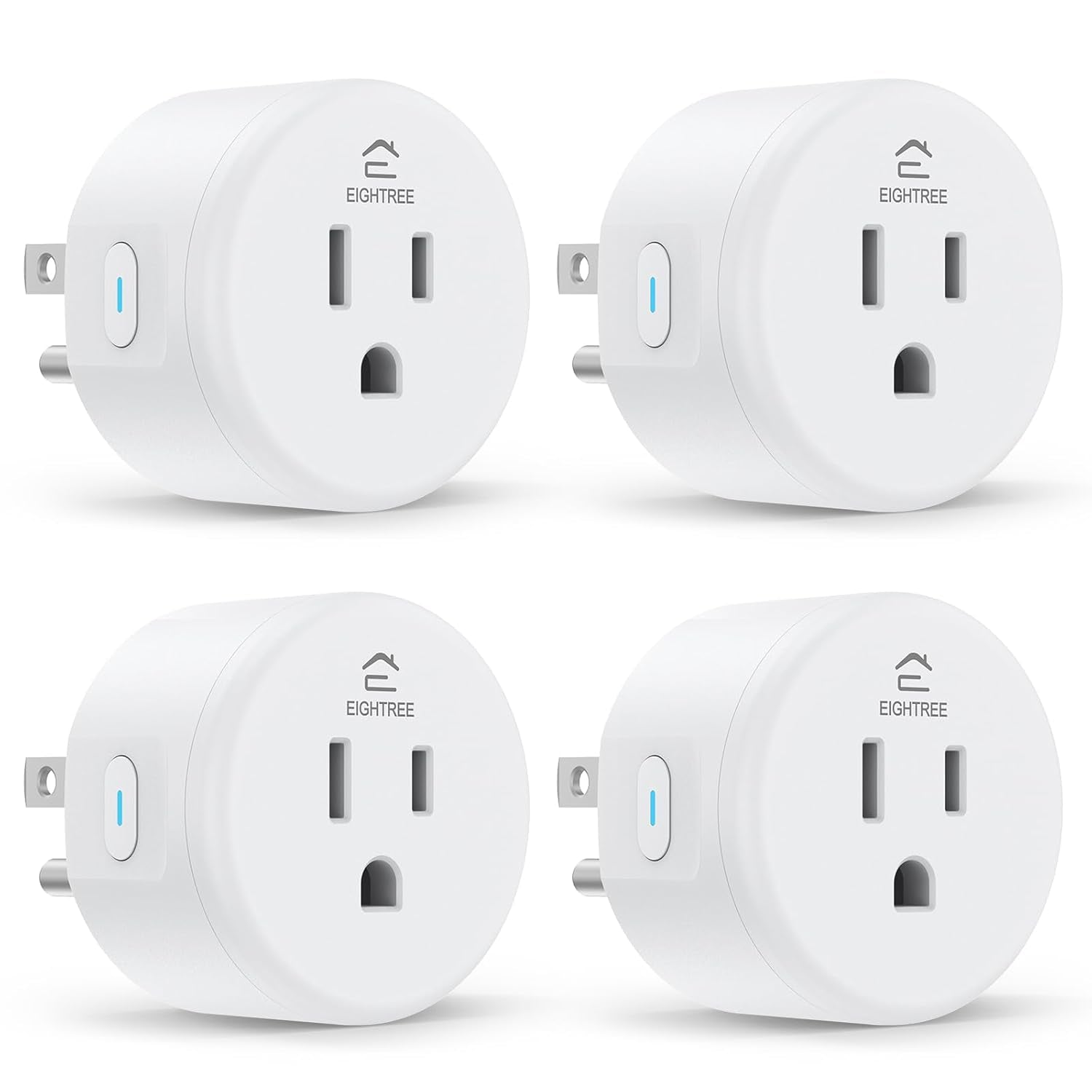 Smart Home WiFi Outlet - 4-Pack Smart Plugs Compatible with Alexa & Google Home, Remote Control and Timer Function, 2.4GHz WiFi Only