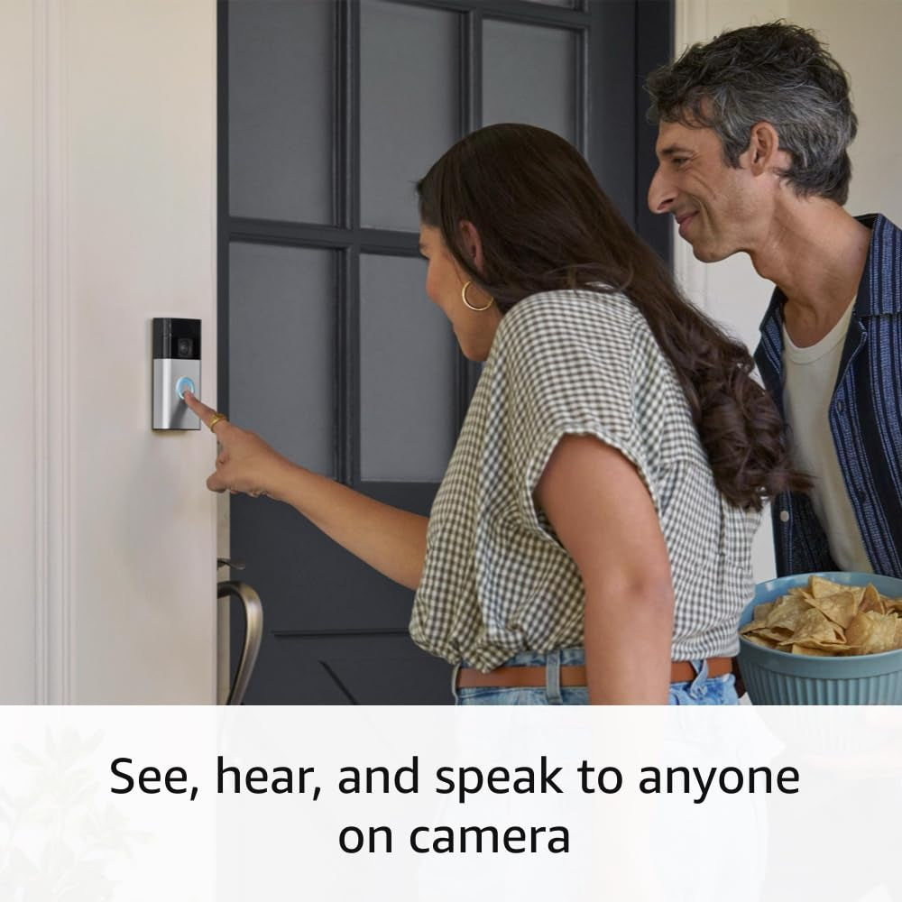 Battery-Powered Doorbell Camera | Comprehensive Security Solution for Home or Business with Full HD Video, Real-Time Viewing, Two-Way Audio, and Motion Detection Alerts (Latest Model), Venetian Bronze