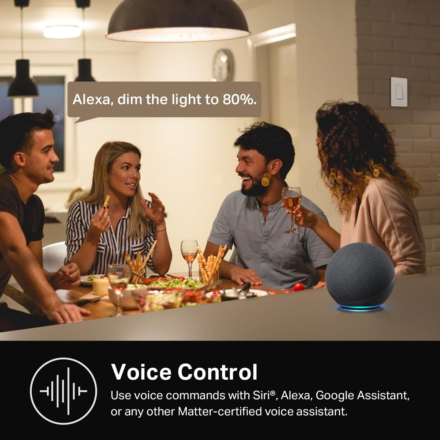 HS200P3 Light Switch, Single Pole with Neutral Wire Requirement, 2.4GHz Wi-Fi Compatible with Alexa and Google Home, UL Certified, No Hub Required, 3-Pack, White