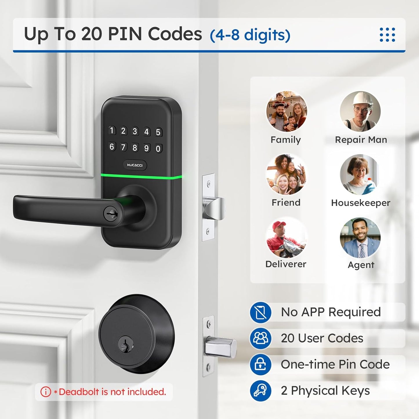 Revolutionary Smart Door Lock with Keypad - Keyless Entry Digital Knob for Effortless Security and Easy Installation