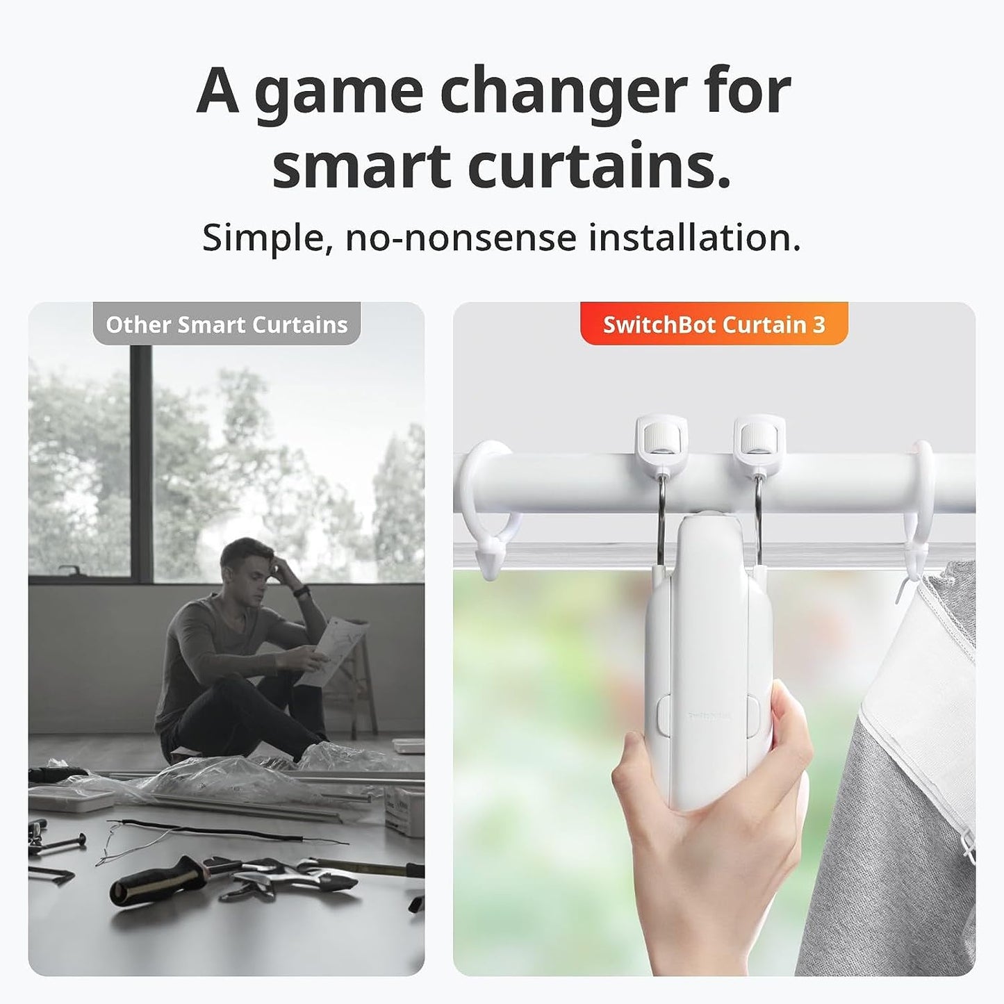 Smart Automatic Curtain Opener with Bluetooth Remote Control, App/Timer Functionality, Enhanced Motor Performance, and Compatibility with Alexa, Google Home, and HomeKit