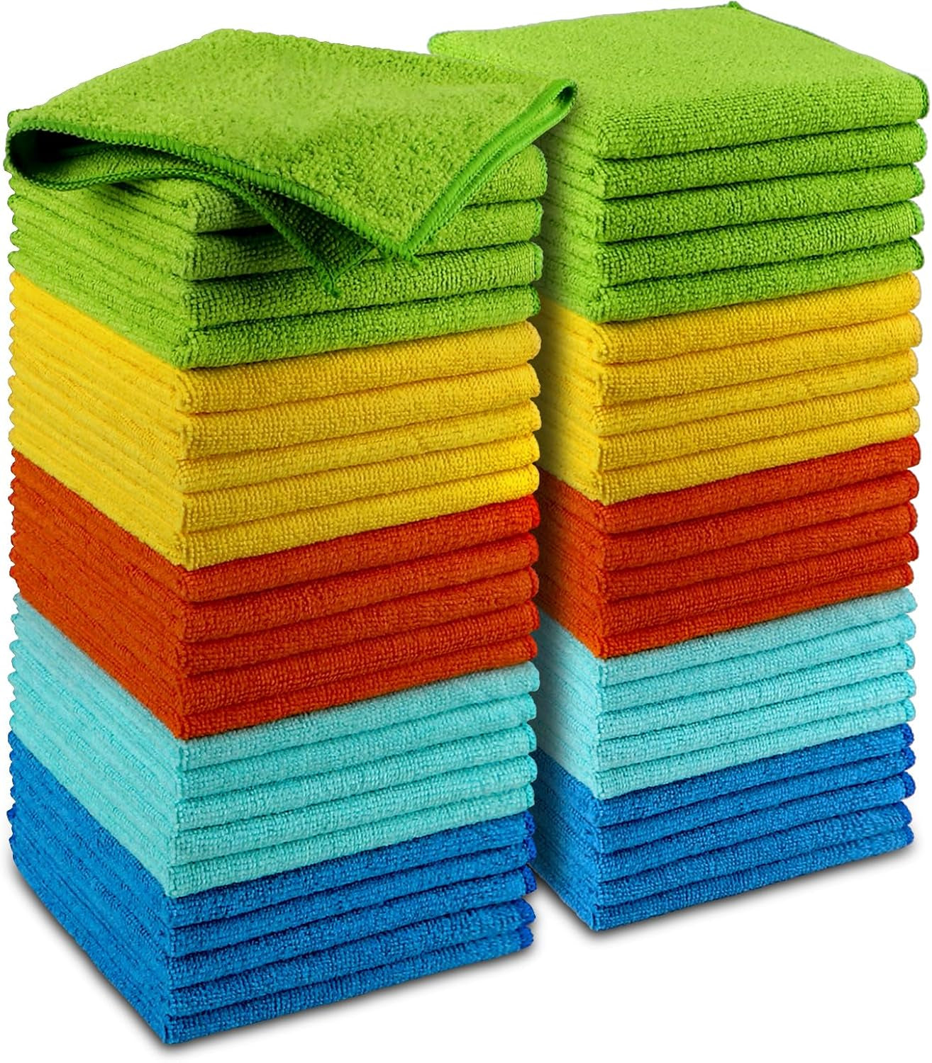 Premium Microfiber Cleaning Cloths - 50 Pack, 12"x12" Absorbent Towels for Cars, Home, Kitchen & Windows - Perfect for Dusting & Cleaning Supplies