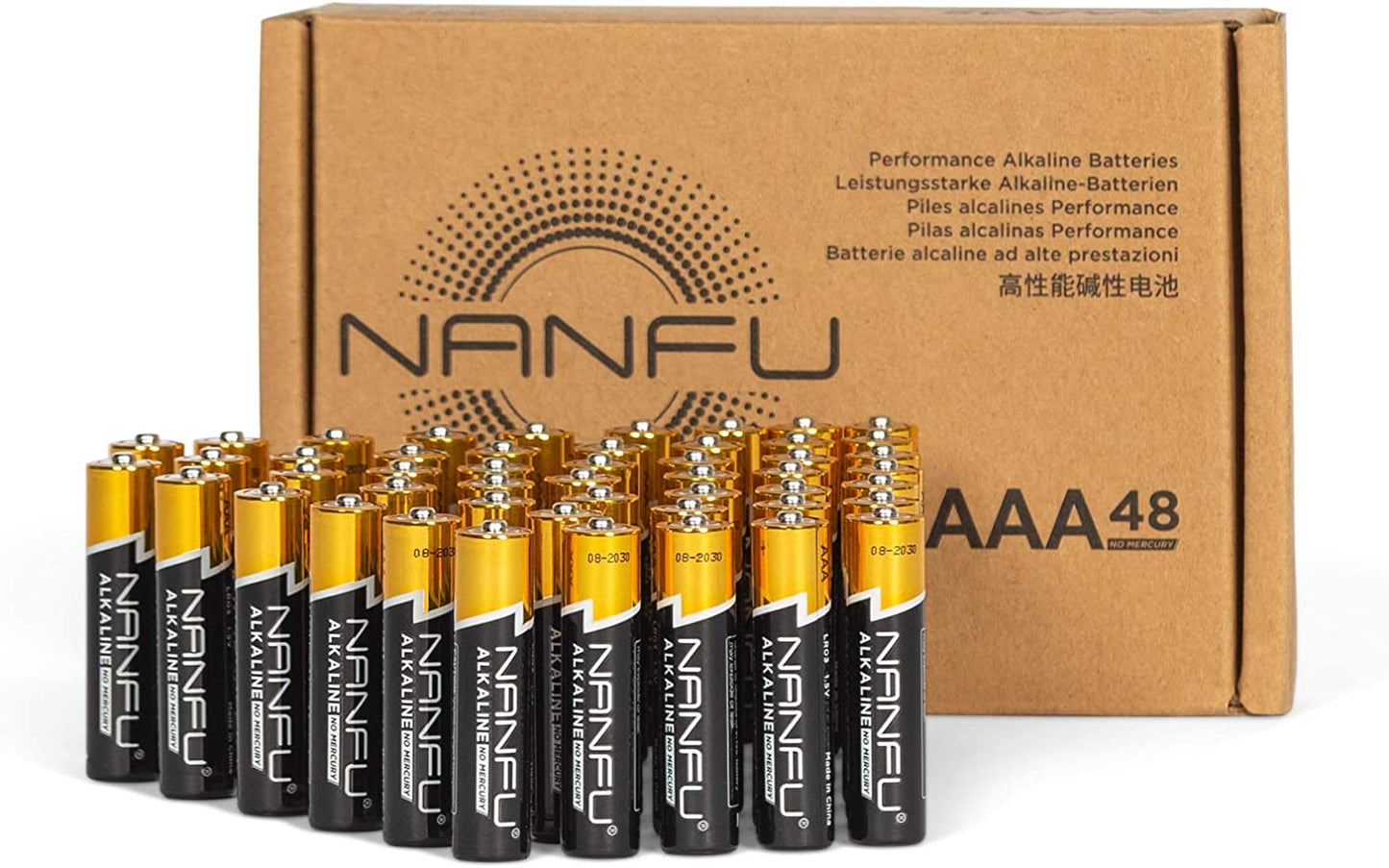 High-Performance AAA Alkaline Batteries (48-Pack) - Ultra Power and Long-Lasting for Household Devices