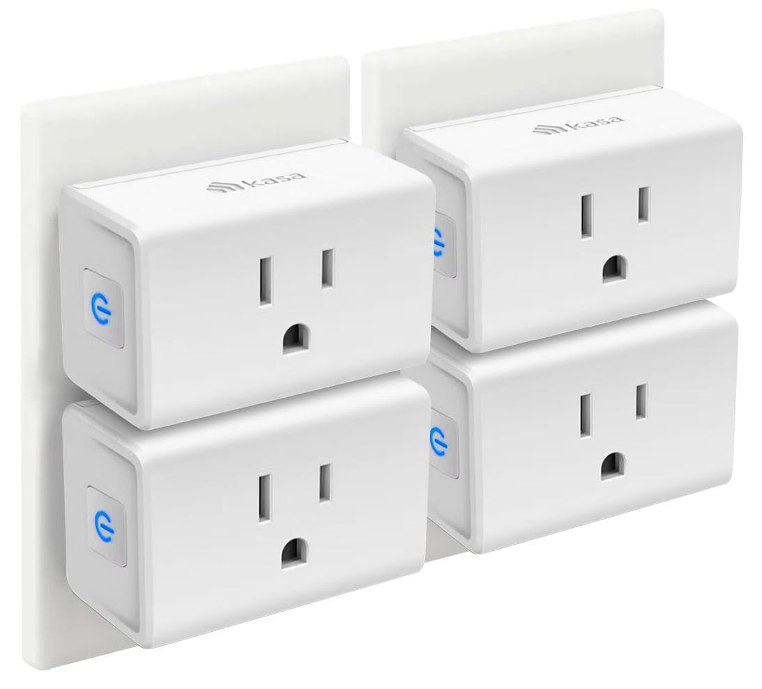 Mini Smart Plug (15A) - Apple HomeKit Compatible, Works with Siri, Alexa & Google Home, UL Certified, App Control, Scheduling & Timer, 2.4G WiFi Only, Pack of 4, White