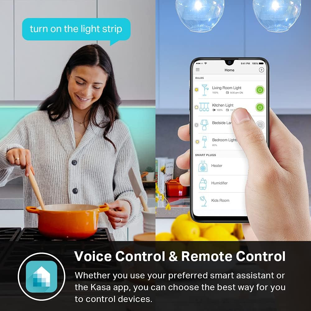 16.4Ft Smart LED Light Strip with WiFi Connectivity, Compatible with Alexa, Google Home, and SmartThings, 16 Million Colors, High Brightness, Adjustable Length, Up to 25,000 Hours (KL400L5)