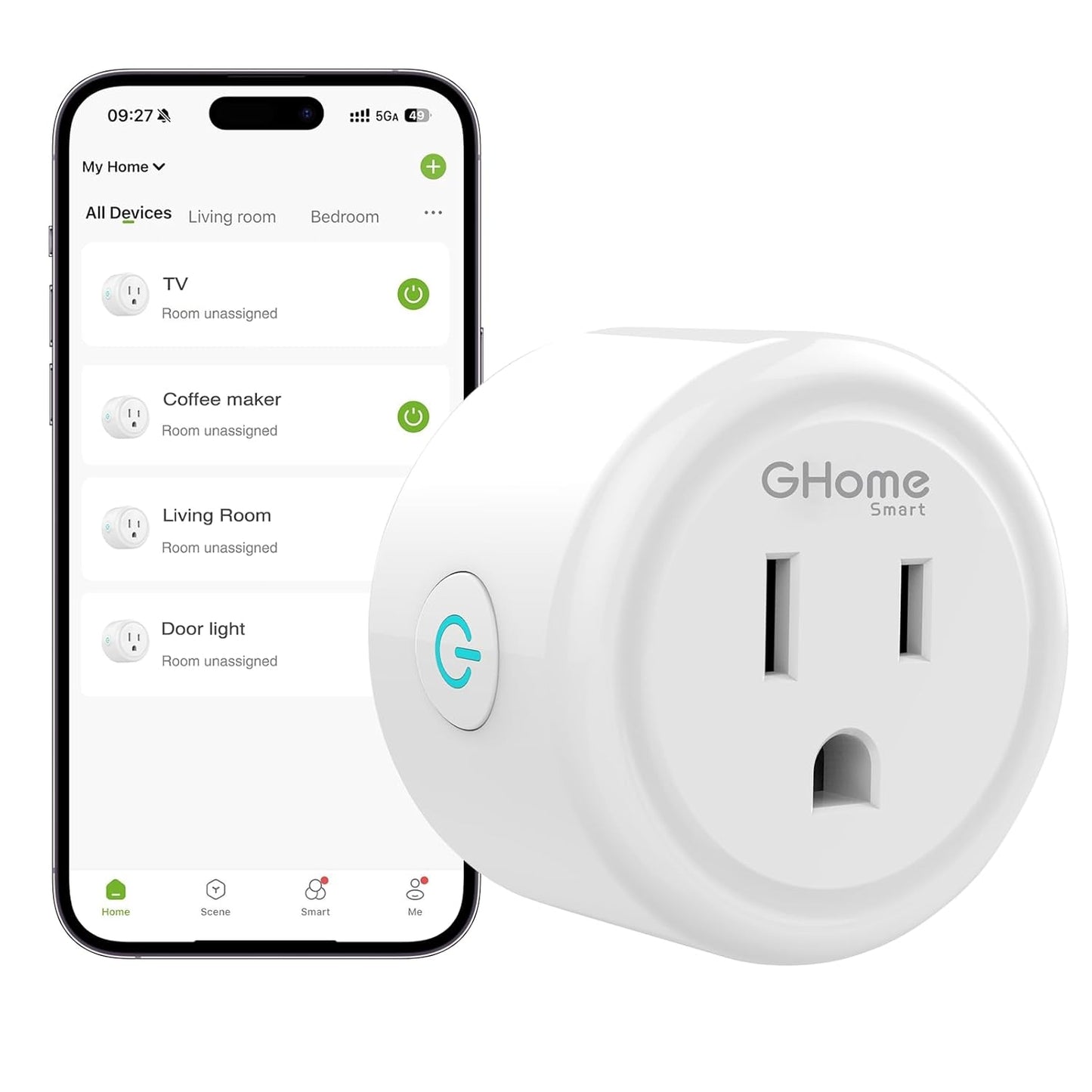 Mini WiFi Smart Outlet Plug Compatible with Alexa and Google Home, App-Controlled Timer Outlet, 2.4GHz Network Only, No Hub Required, ETL and FCC Certified (Pack of 4), White