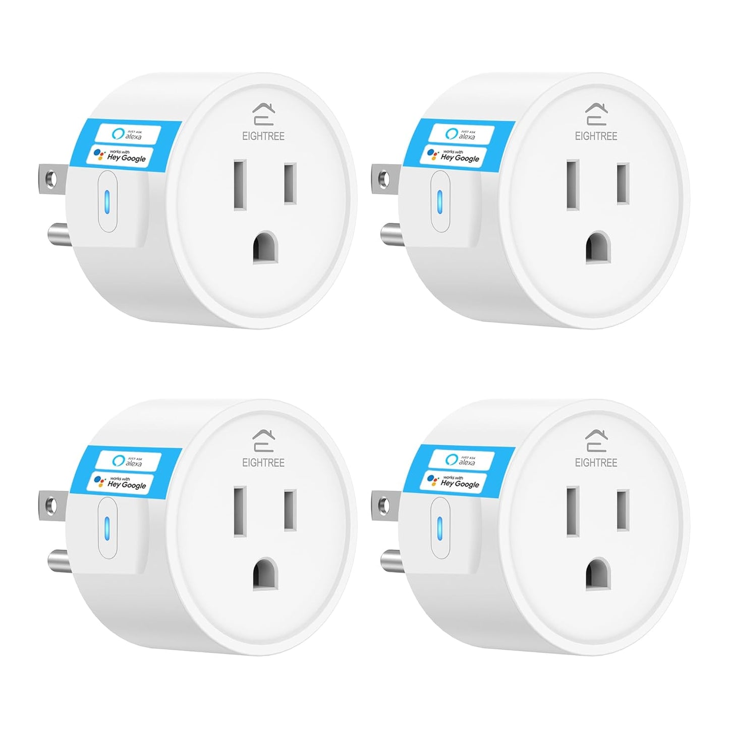 Smart Plug 2025 - 15A Upgrade, Dual Bluetooth & Wi-Fi Connectivity, Voice and Remote Control, Indoor Outlet Timer Compatible with Alexa & Google, 2.4GHz Wi-Fi Only