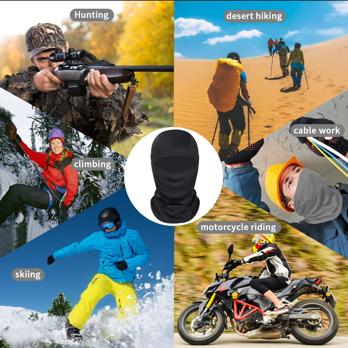 Ultimate Ski Mask for Men & Women - Lightweight Balaclava Face Cover & UV Protector for Motorcycle & Snowboard Adventures