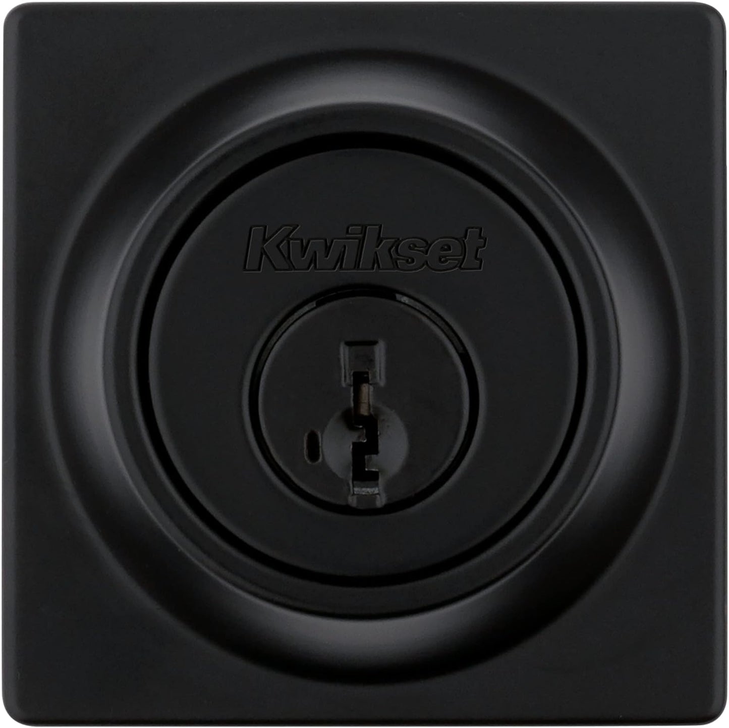 Contemporary Matte Black Deadbolt Lock - Keyed Front Entry, Pick Resistant Smartkey Security, Single Cylinder Design