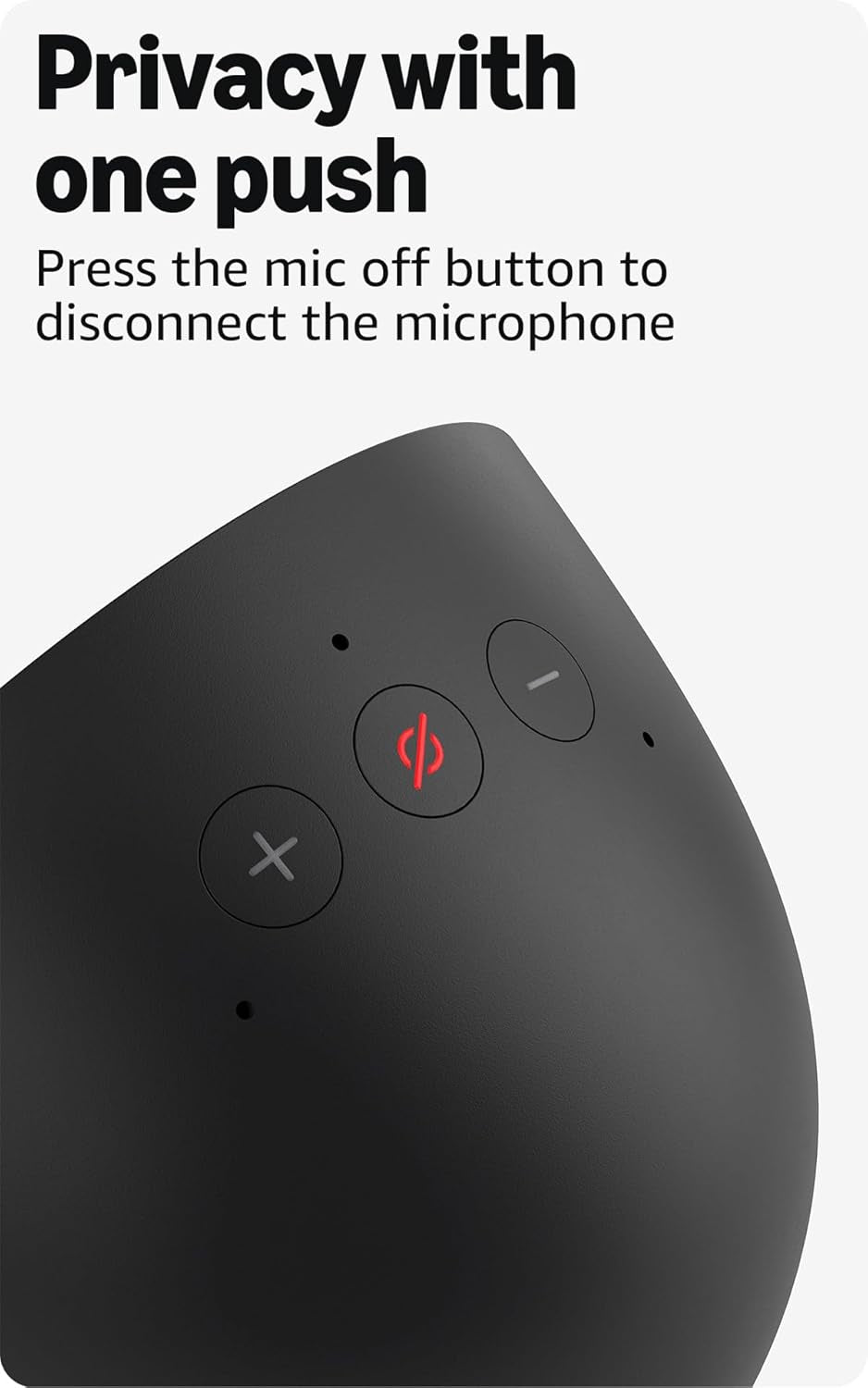 Echo Spot Smart Alarm Clock with Alexa - Ideal for Nightstands, Offices, and Kitchens, Black