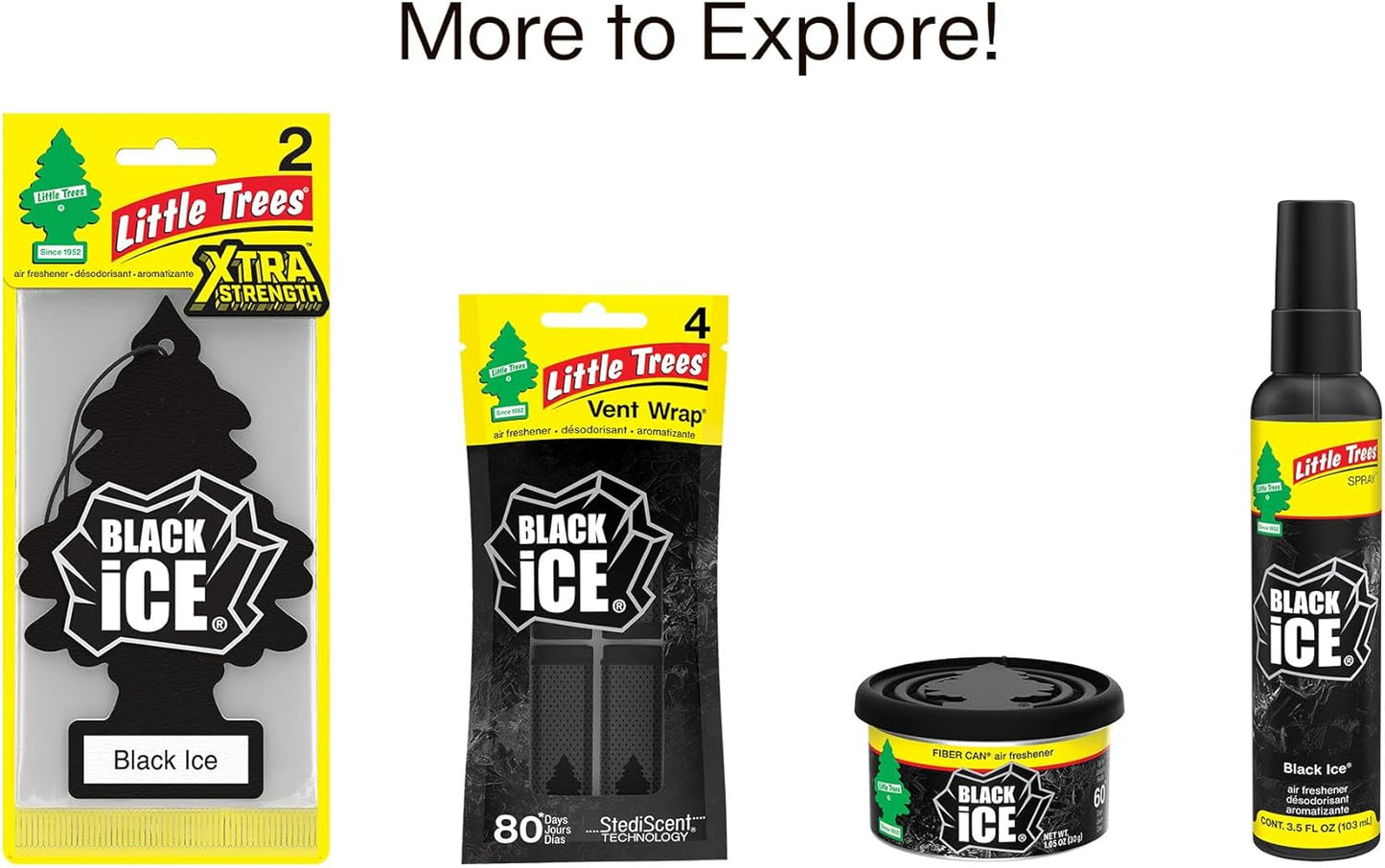 Long-Lasting Black Ice Car Air Freshener - 24 Hanging Tree Scents for Auto & Home