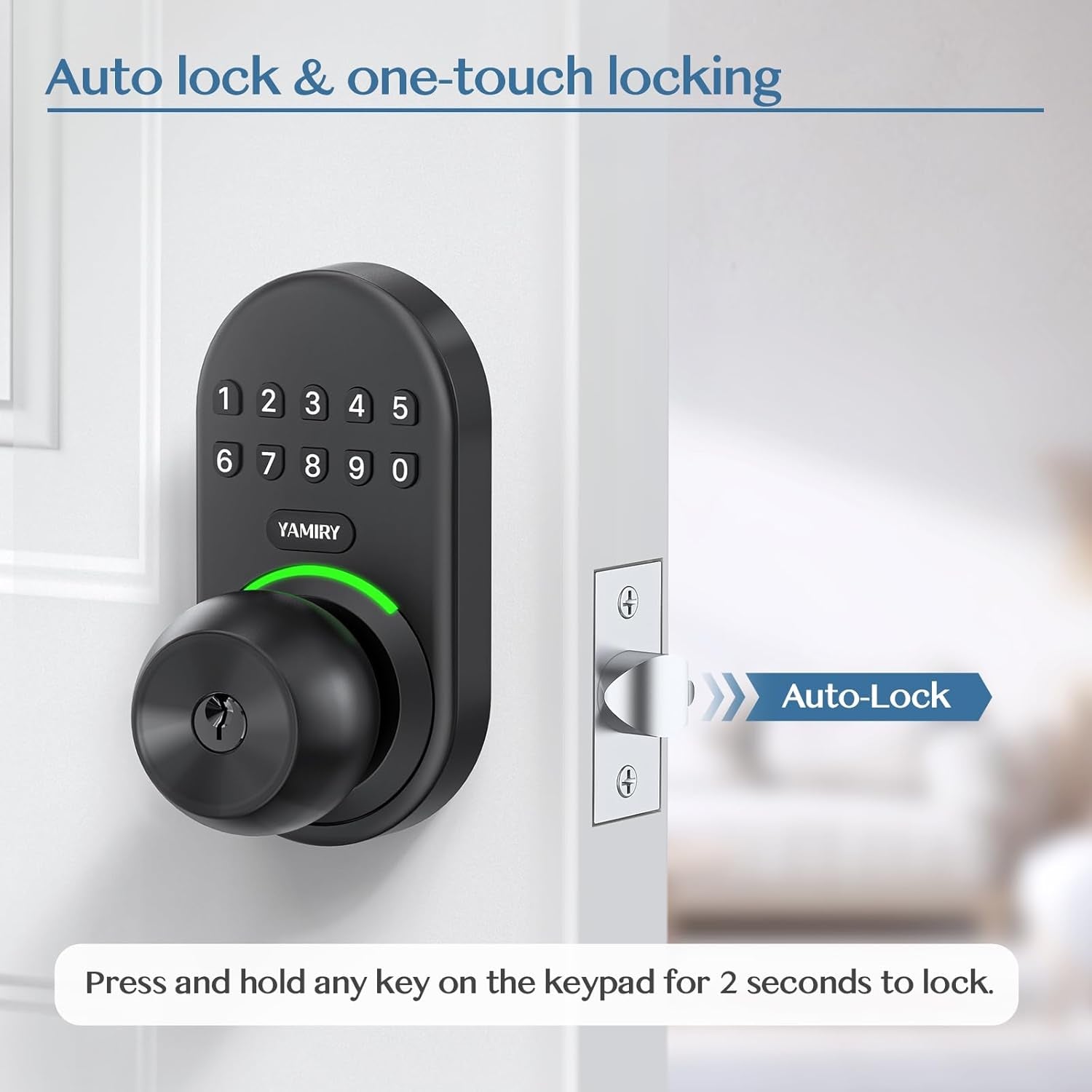 Smart Keypad Door Lock - Keyless Entry Digital Knob with Easy Installation for Secure Access