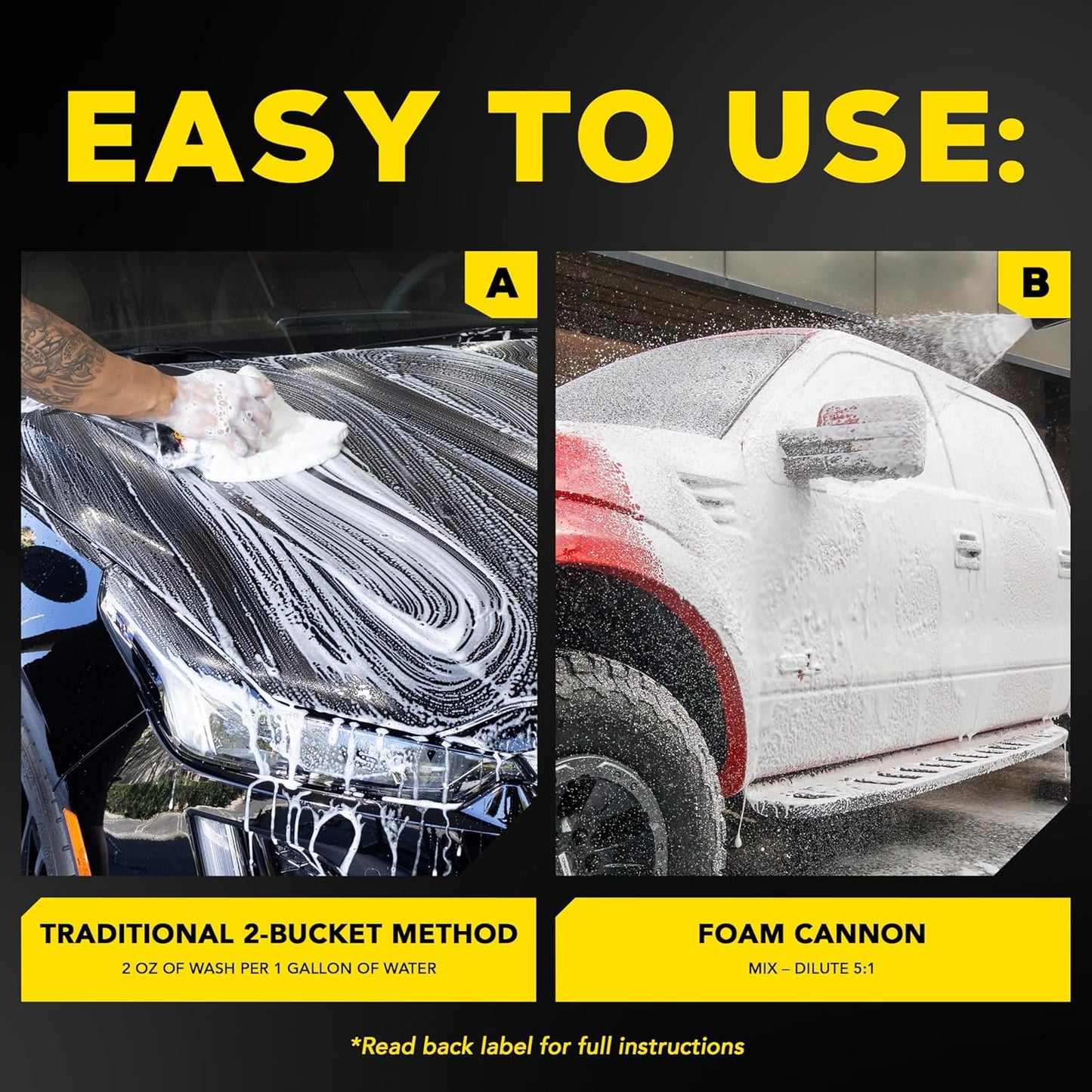 Gold Class Car Wash - Achieve Professional Shine with Foam Cannon or Bucket Wash - 64 Oz, Safe for All Paint Types