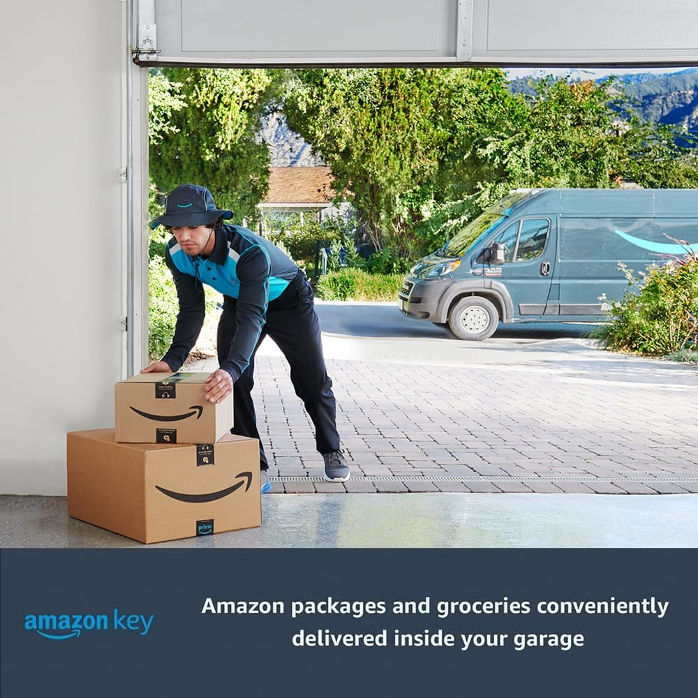 Smart Garage Control System - Wireless Hub and Sensor with Wi-Fi and Bluetooth Connectivity - Smartphone Operated, Model Myq-G0401-Es, White