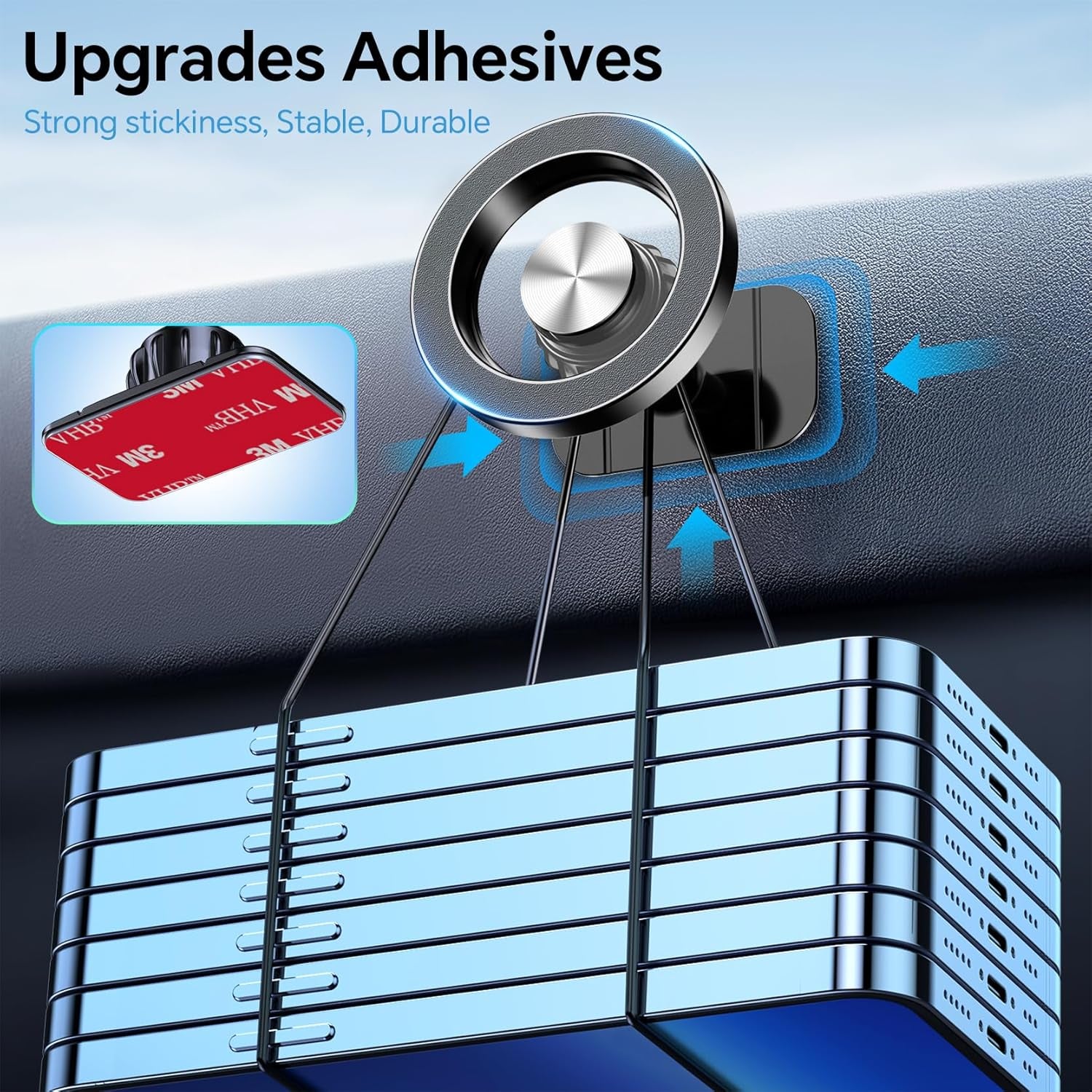 MagSafe Car Mount with 20 Strong Magnets - Magnetic Phone Holder for iPhone 17/16/15/14 - Perfect Dash Mount for Men & Women