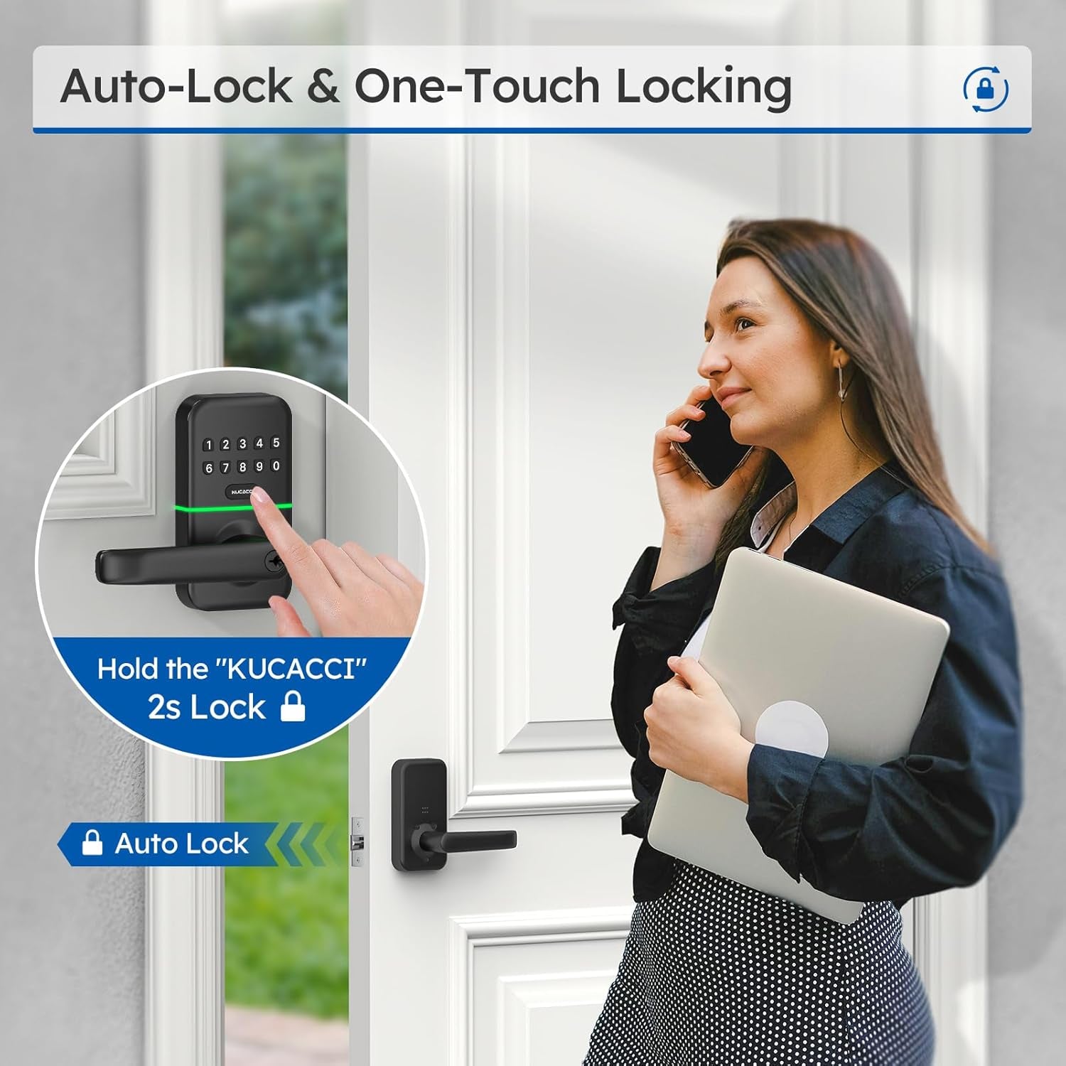 Revolutionary Smart Door Lock with Keypad - Keyless Entry Digital Knob for Effortless Security and Easy Installation