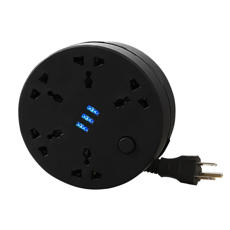 Travel Power Strip with 2 Outlets and 4 USB Ports, 4Ft Extension Cord with Flat Plug for Home, Dorm Room, and Cruise Ship Essentials