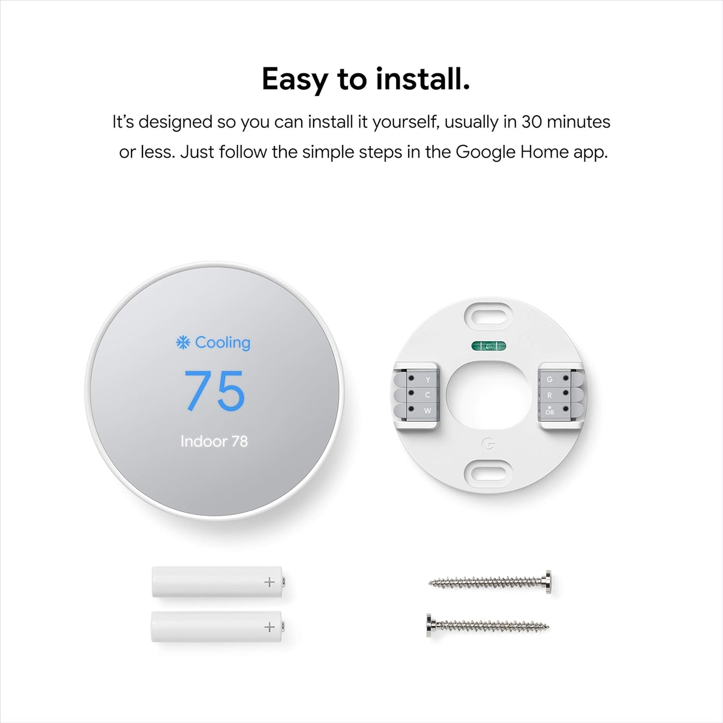 Nest Smart Wi-Fi Programmable Thermostat for Home - Snow Edition