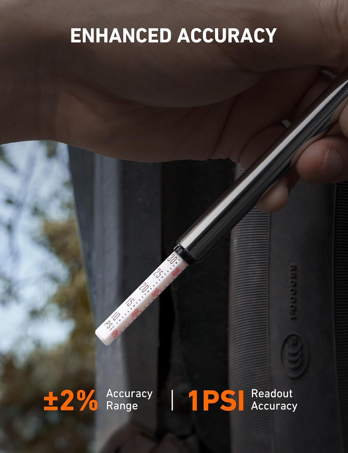 Precision Pencil Tire Pressure Gauge 2 Pack - 10-75 PSI, Durable Stainless Steel & Metal Nozzle, Perfect for Cars, Bikes, and More!