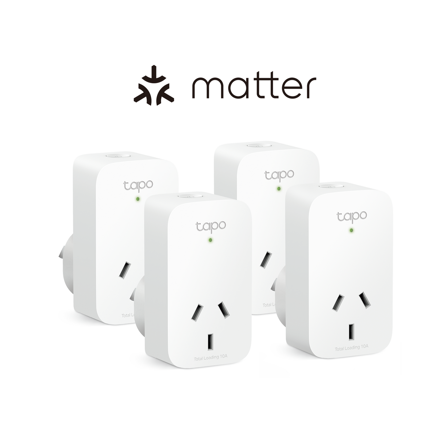Tapoo Smart Plug Wi-Fi Mini (4-Pack) - Energy Monitoring, Alexa & Google Home Compatible, Timer Function, 15A/1800W Max, ETL Certified, 2.4G Wi-Fi Only