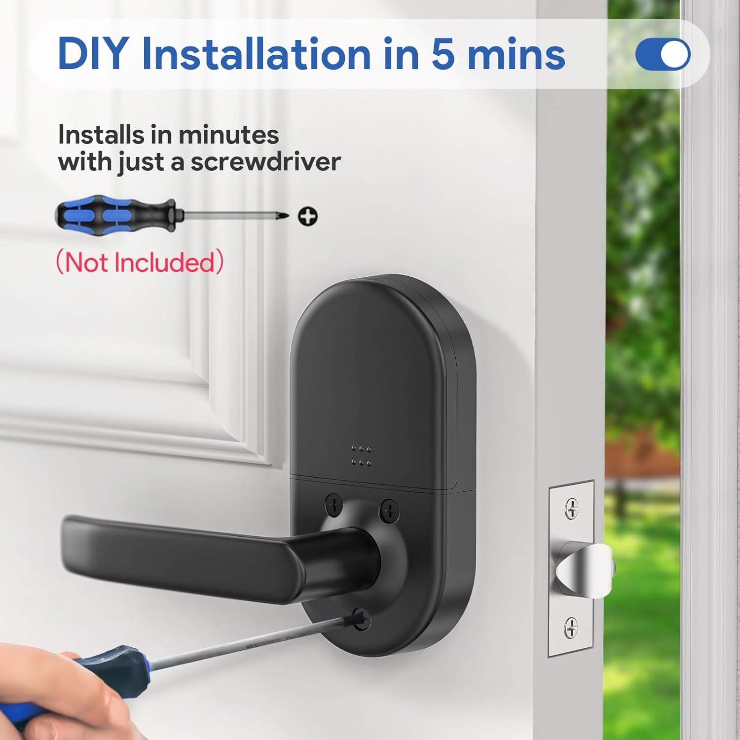 Upgrade Your Home Security: Smart Keypad Door Lock with Handle - Keyless Entry & Easy Installation!