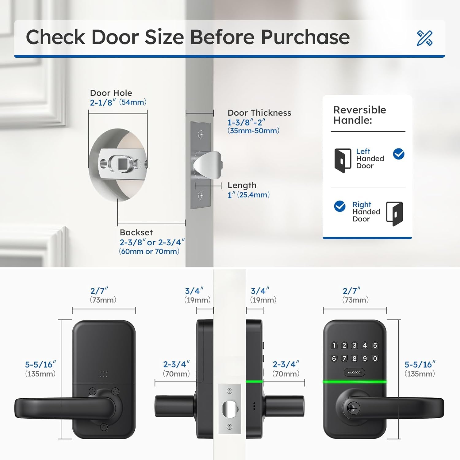 Revolutionary Smart Door Lock with Keypad - Keyless Entry Digital Knob for Effortless Security and Easy Installation