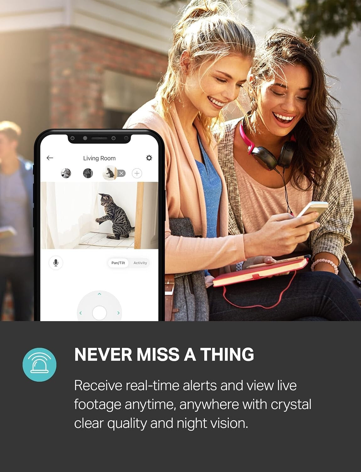 High-Definition Indoor Security Camera with Two-Way Audio, Night Vision, and Smart Device Compatibility