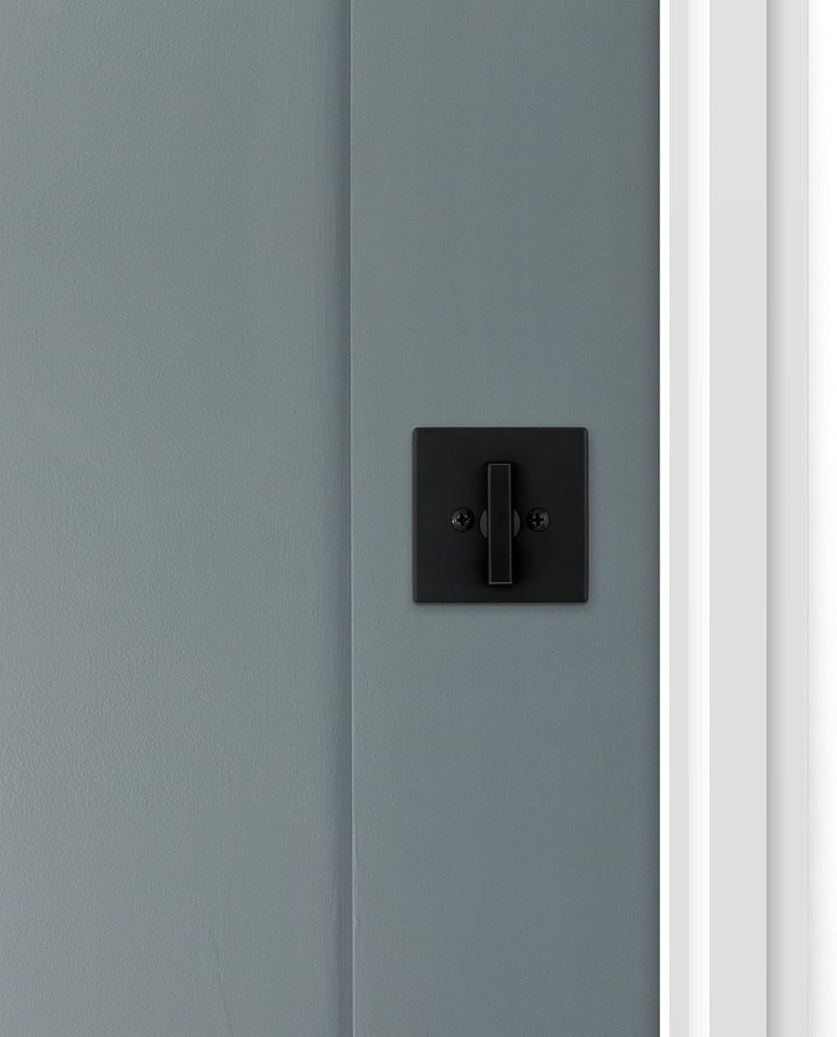 Contemporary Matte Black Deadbolt Lock - Keyed Front Entry, Pick Resistant Smartkey Security, Single Cylinder Design