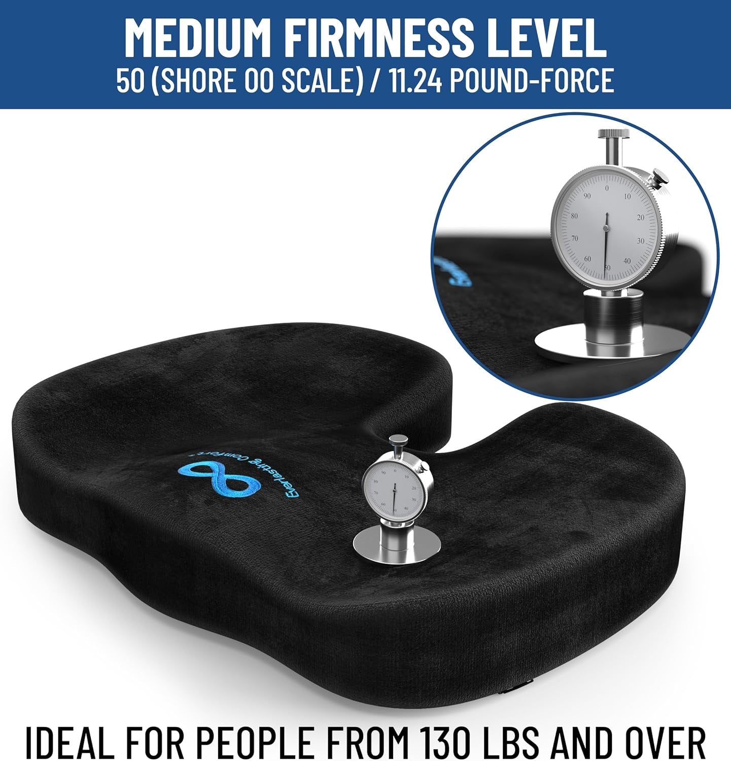 Ultimate Comfort Memory Foam Seat Cushion - Ergonomic Relief for Tailbone Pain, Sciatica & Back Support for Office Chairs & Car Seats