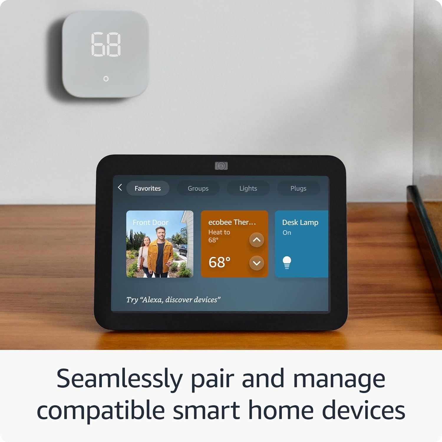 Echo Show 8 with Spatial Audio and Smart Home Hub, Perfect for Open Living Spaces, Featuring Alexa, Charcoal