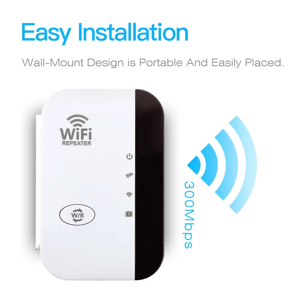 300Mbps Wireless WiFi Repeater and Extender - 802.11n WiFi Booster and Amplifier