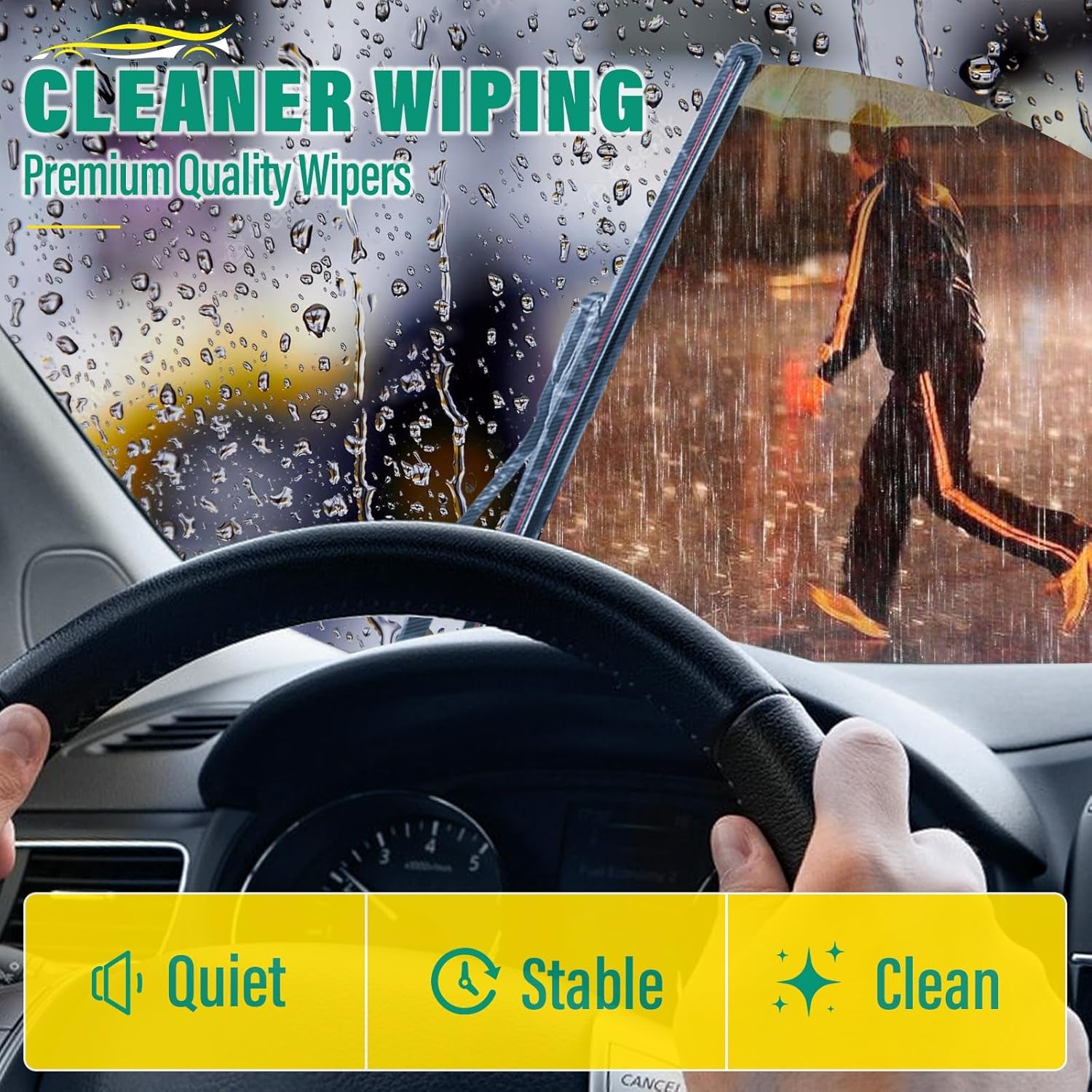 Premium All-Weather Windshield Wiper Blades Set for Kia Telluride 2020-2025 - 26" 18" 13" OEM Quality Replacement (Pack of 3)