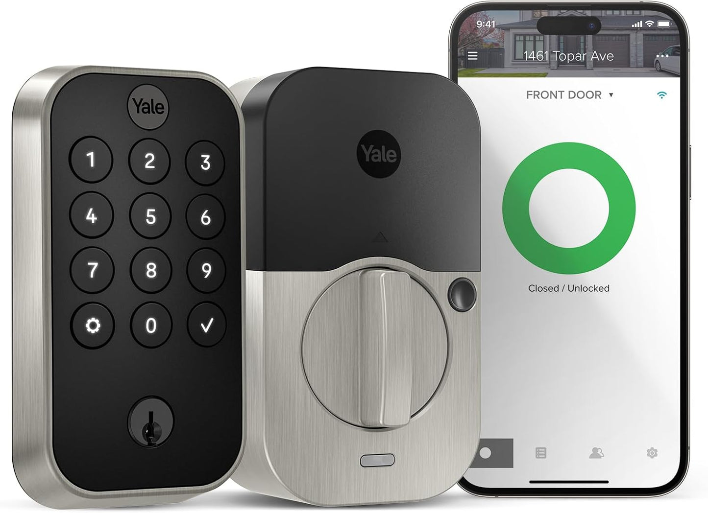 Assure Lock 2 Wi-Fi Smart Lock - Keyless Entry with Keypad, App Control & Backup Key - Secure Deadbolt for Front Door, Black