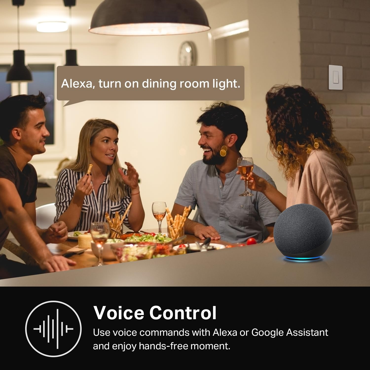 HS200 Light Switch - Single Pole, Neutral Wire Required, 2.4GHz Wi-Fi Compatible with Google Home, UL Certified, Hub-Free, White