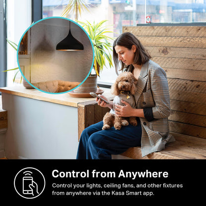 HS200 Light Switch - Single Pole, Neutral Wire Required, 2.4GHz Wi-Fi Compatible with Google Home, UL Certified, Hub-Free, White