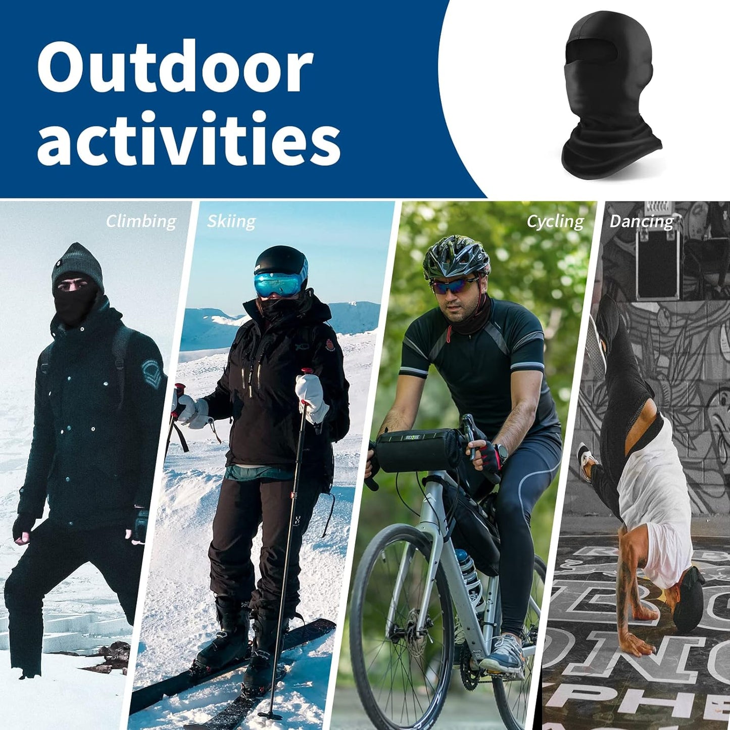 Ultimate UPF 50+ Balaclava Ski Mask - Versatile UV Protection for Motorcycles & Outdoor Adventures!