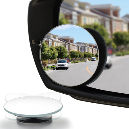 Enhance Your Safety with 2" Round HD Frameless Blind Spot Mirrors - Adjustable Wide Angle for Cars, SUVs, and Trucks - Pack of 2