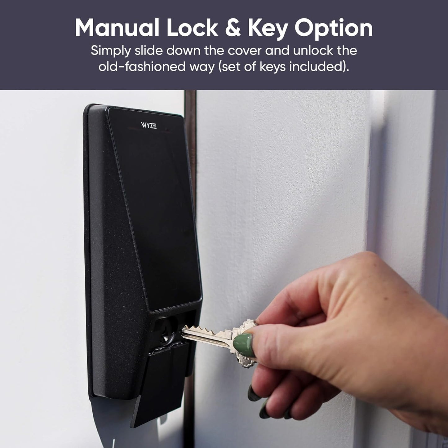 Smart Palm Lock - Keyless Entry Door Lock with Advanced Palm Vein Recognition, Wi-Fi, Alexa & Google Compatibility, Auto Lock, Dual Battery, and Mechanical Key