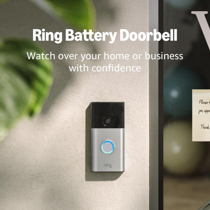 Battery-Powered Doorbell Camera | Comprehensive Security Solution for Home or Business with Full HD Video, Real-Time Viewing, Two-Way Audio, and Motion Detection Alerts (Latest Model), Venetian Bronze