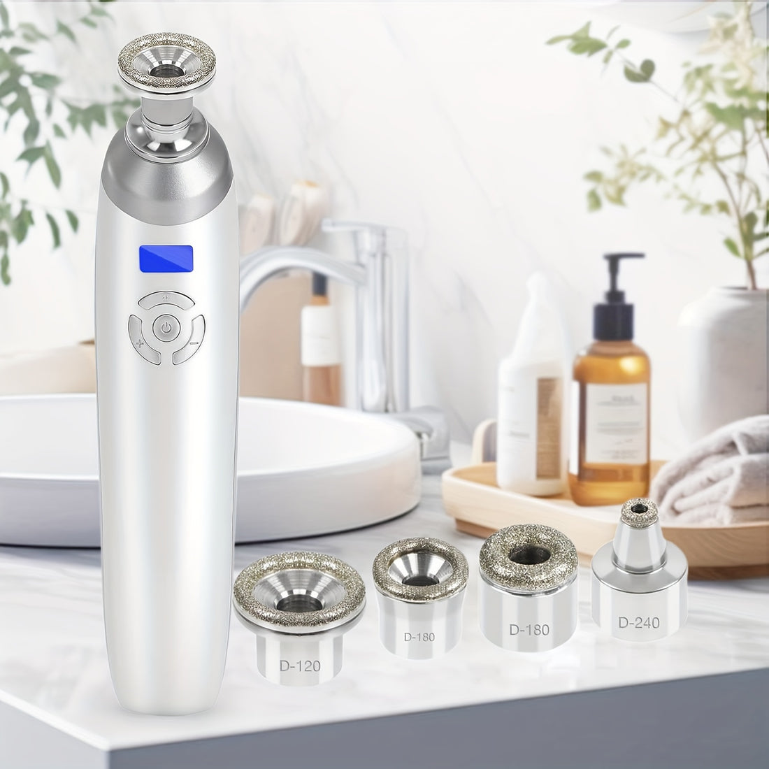 Rechargeable Microdermabrasion Device – 9 Tips, 5 Suction Levels