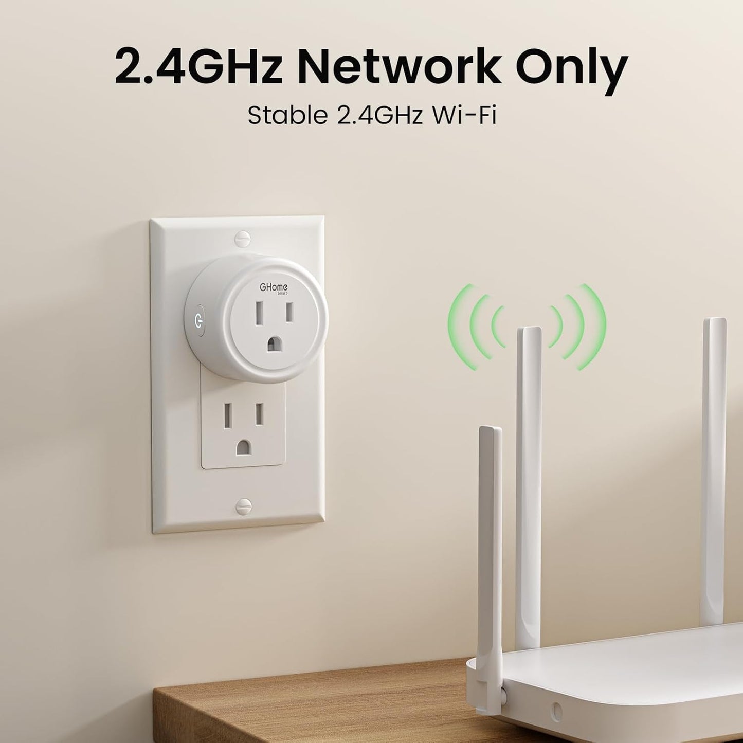 Mini WiFi Smart Outlet Plug Compatible with Alexa and Google Home, App-Controlled Timer Outlet, 2.4GHz Network Only, No Hub Required, ETL and FCC Certified (Pack of 4), White