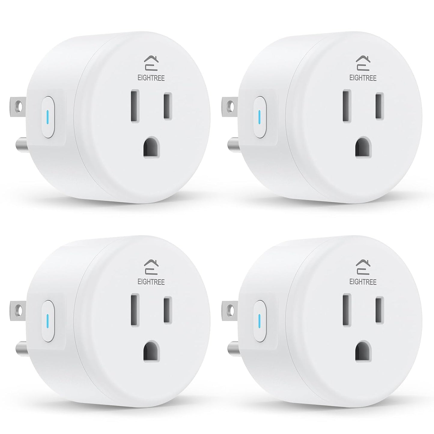 Smart Home WiFi Outlet - 4-Pack Smart Plugs Compatible with Alexa & Google Home, Remote Control and Timer Function, 2.4GHz WiFi Only