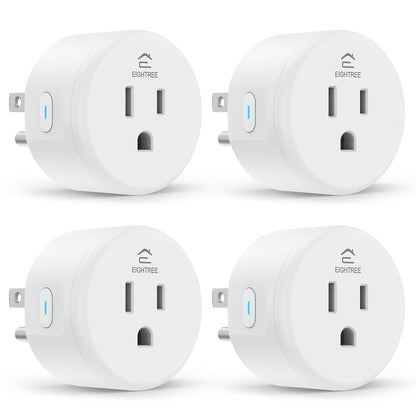 Smart Home WiFi Outlet - 4-Pack Smart Plugs Compatible with Alexa & Google Home, Remote Control and Timer Function, 2.4GHz WiFi Only