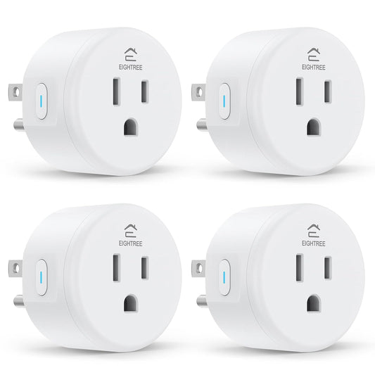 Smart Home WiFi Outlet - 4-Pack Smart Plugs Compatible with Alexa & Google Home, Remote Control and Timer Function, 2.4GHz WiFi Only